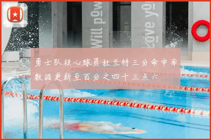 勇士队核心球员杜兰特三分命中率数据更新至百分之四十三点六